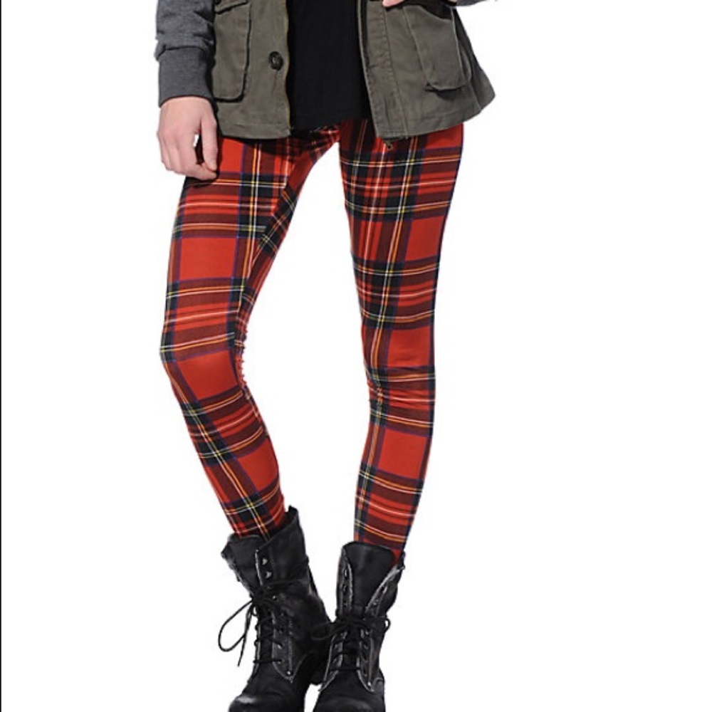Plaid leggings